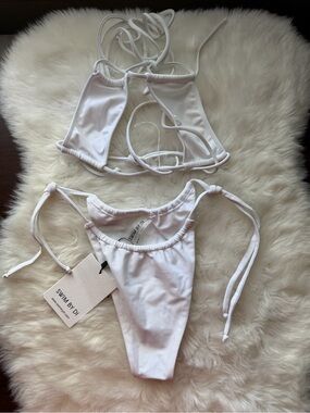 New! Swim by Di White Tie String Bikini - Women's Two-Piece Swimwear